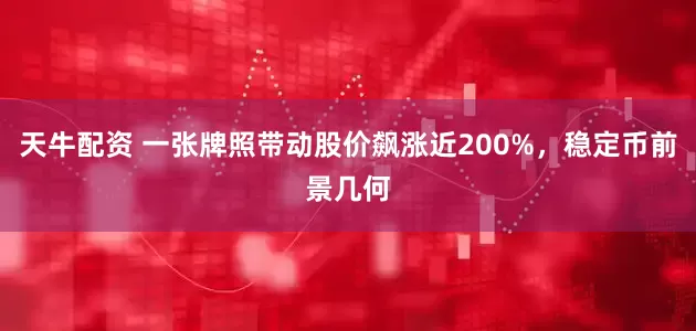 天牛配资 一张牌照带动股价飙涨近200%，稳定币前景几何